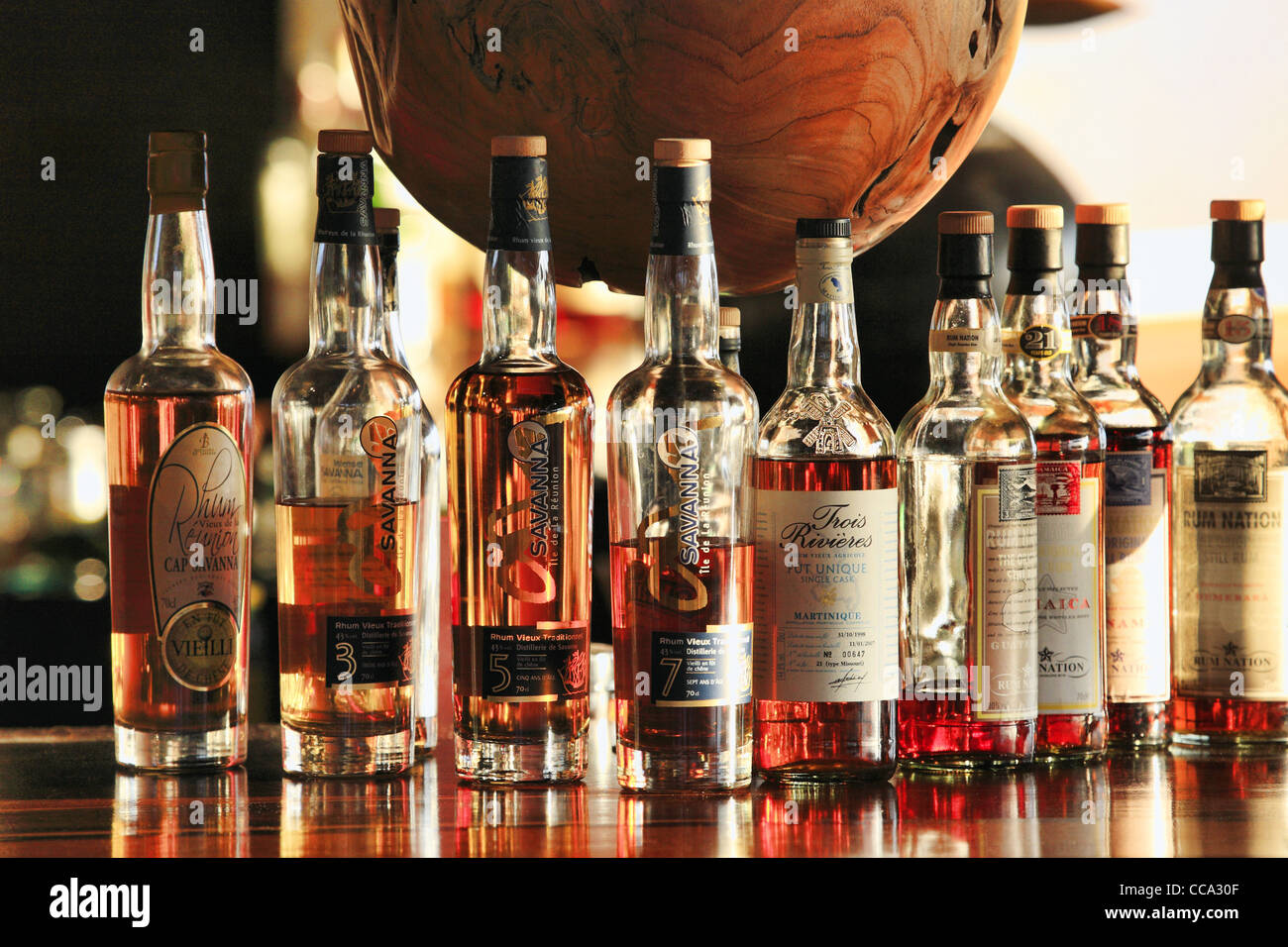 Flasche Rum Stockfoto