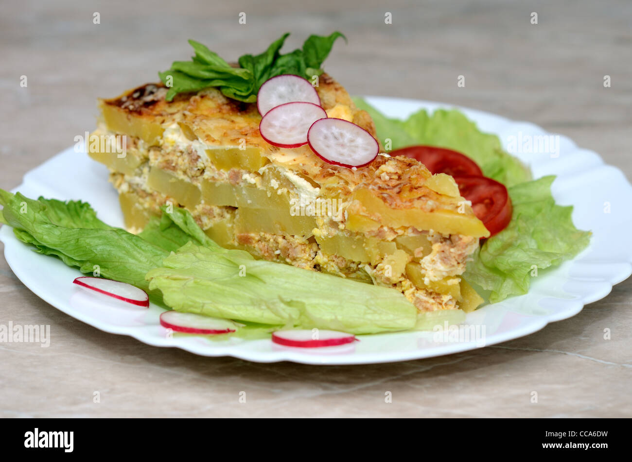 Überbackene pottatoes Stockfoto