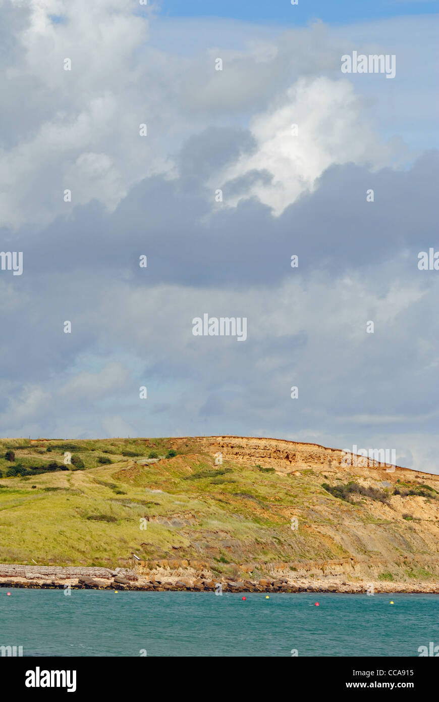 Bewölktem Himmel über Weymouth Stockfoto