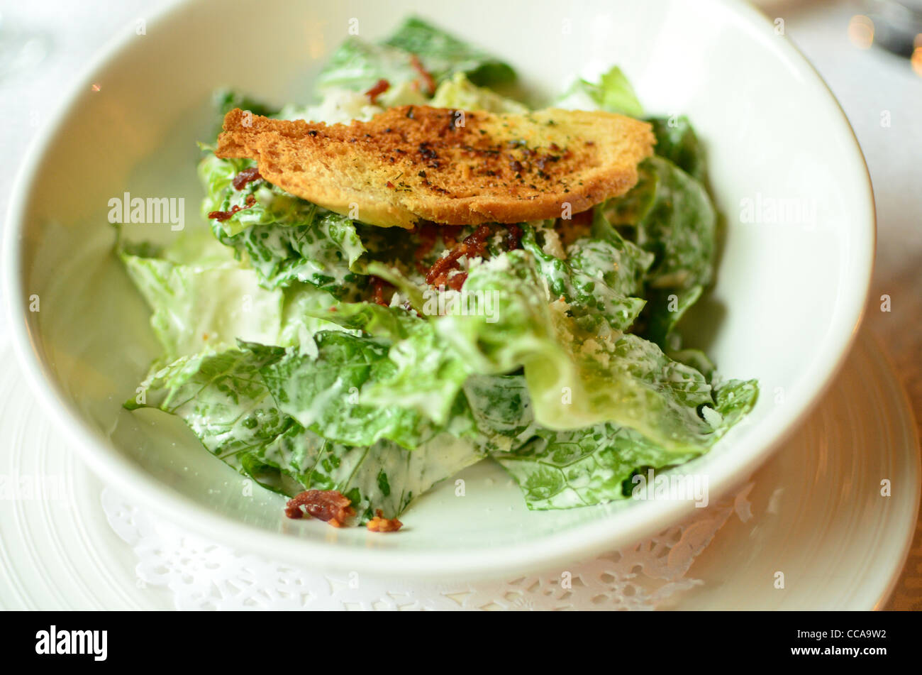 Caesar Salat Stockfoto