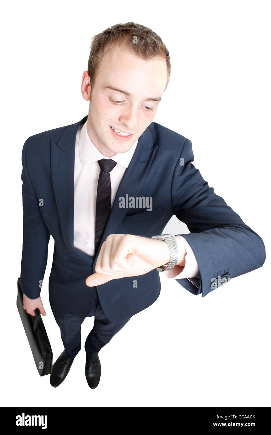 Business Man Beratungs-Uhr Stockfoto