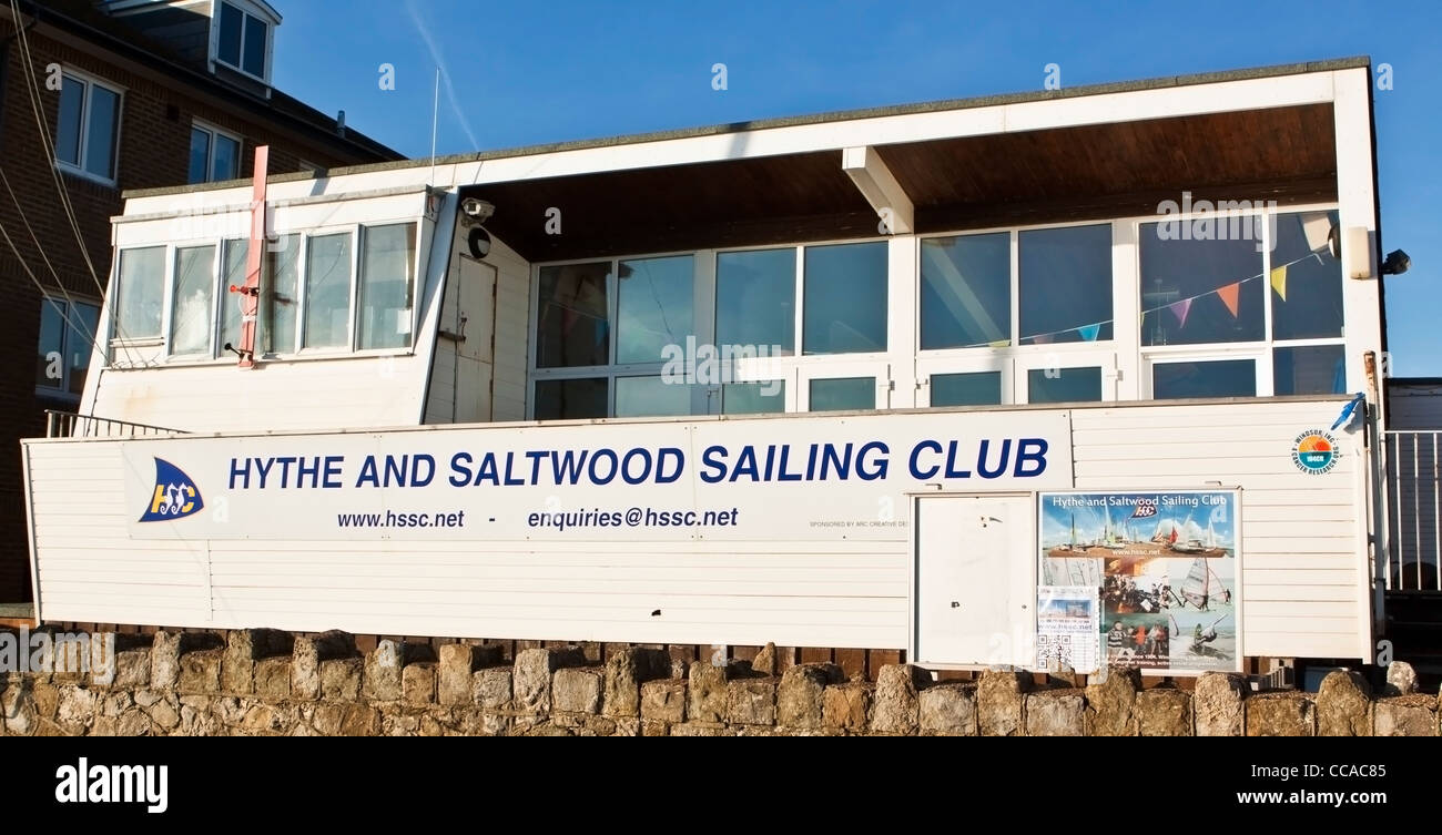 Hythe und Lindau Sailing Club Gebäude Stockfoto