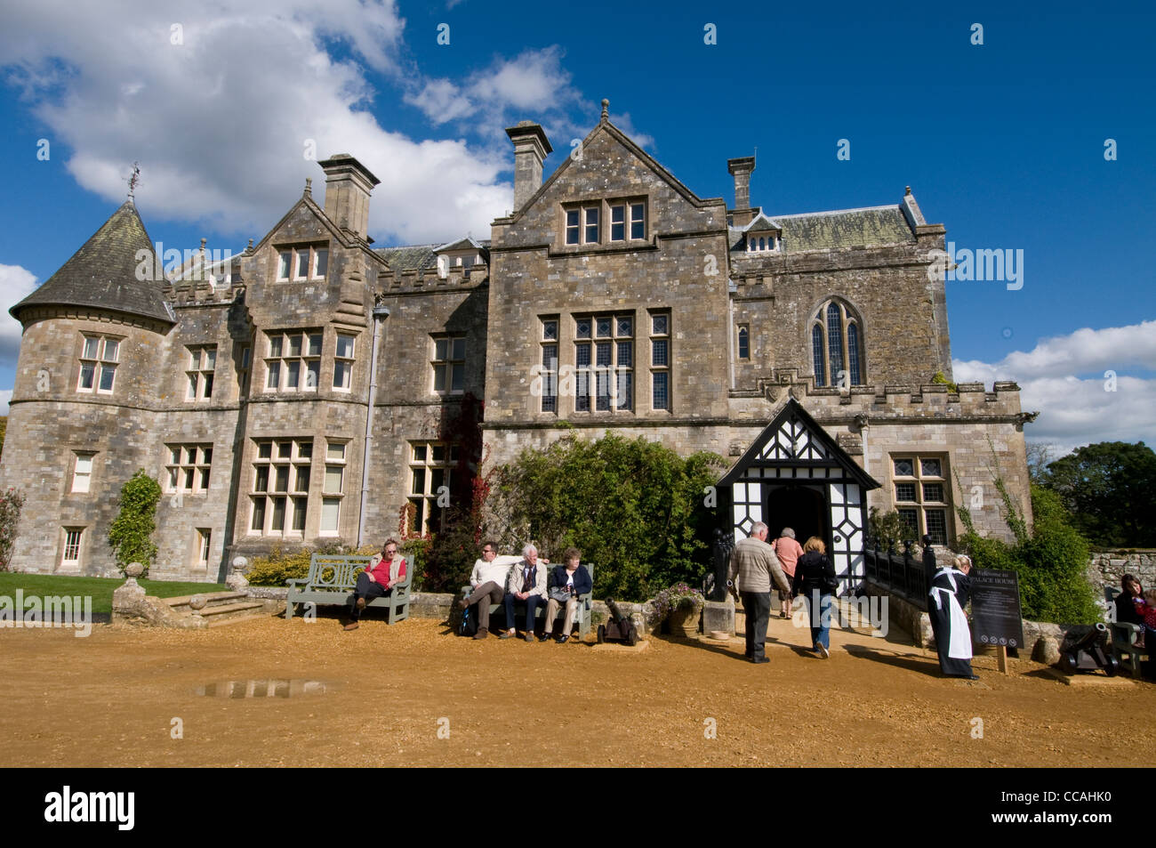 Lord Montagus Familienhaus im Palace House aus dem 13.. Jahrhundert auf dem Beaulieu Estate im New Forest National Park von Hampshire in Großbritannien. Stockfoto