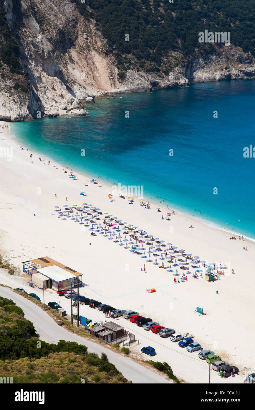 Myrtos Beach auf der griechischen Insel Kefalonia Stockfoto