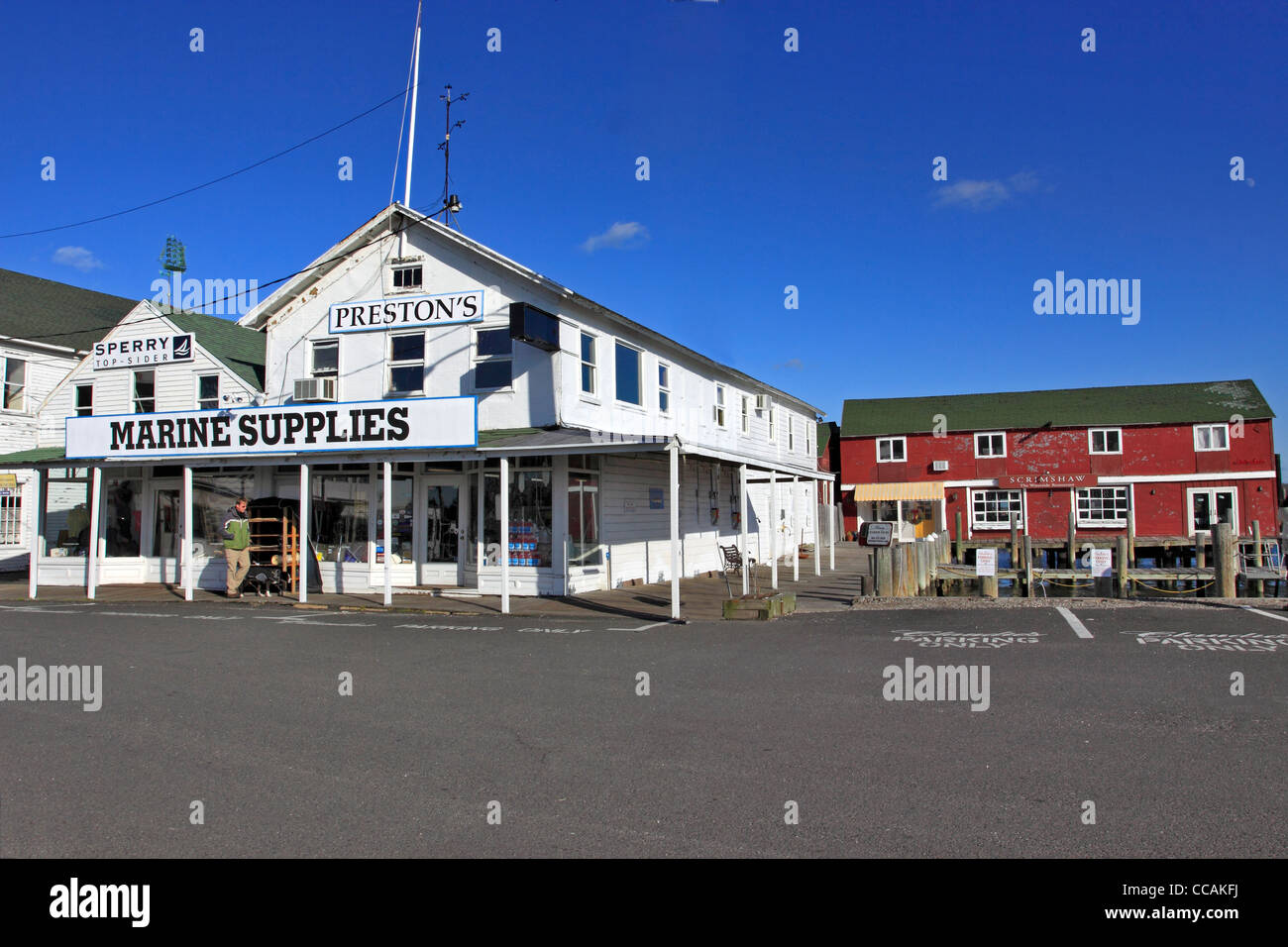 Greenport Hafen auf der North Fork des östlichen Long Island NY Stockfoto