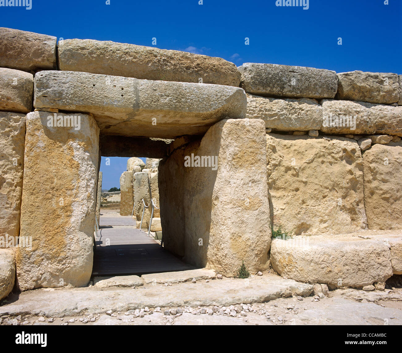 Ggantija Tempel Gozo Malta Stockfoto