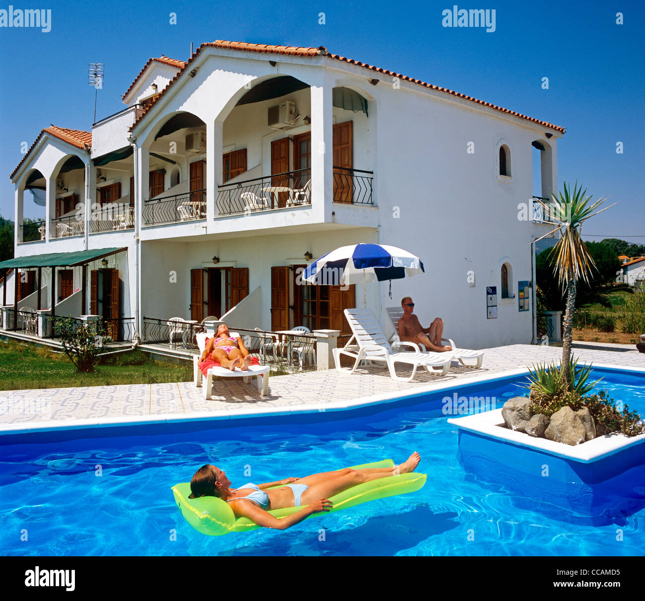 Holiday Apartments Lesbos griechische Inseln Griechenland Stockfoto