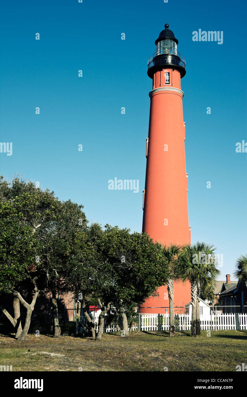Ponce de Leon Inlet Lighthosue in Ponce Inlet, Florida Stockfoto