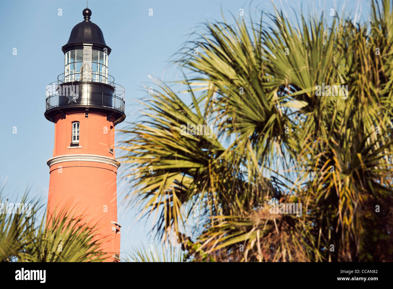 Ponce de Leon Inlet Lighthosue in Ponce Inlet, Florida Stockfoto