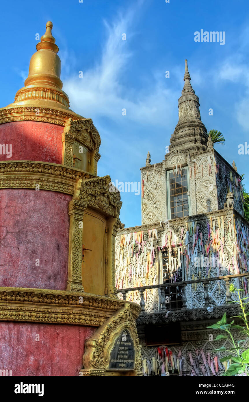 Wat Langka, Phnom Phen, Kambodscha Stockfoto
