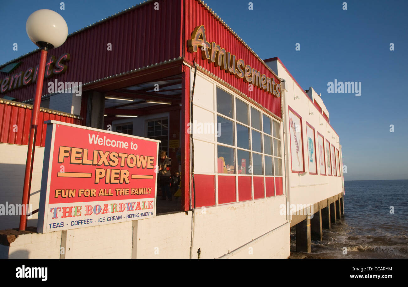 Felixstowe Pier Suffolk England Stockfoto