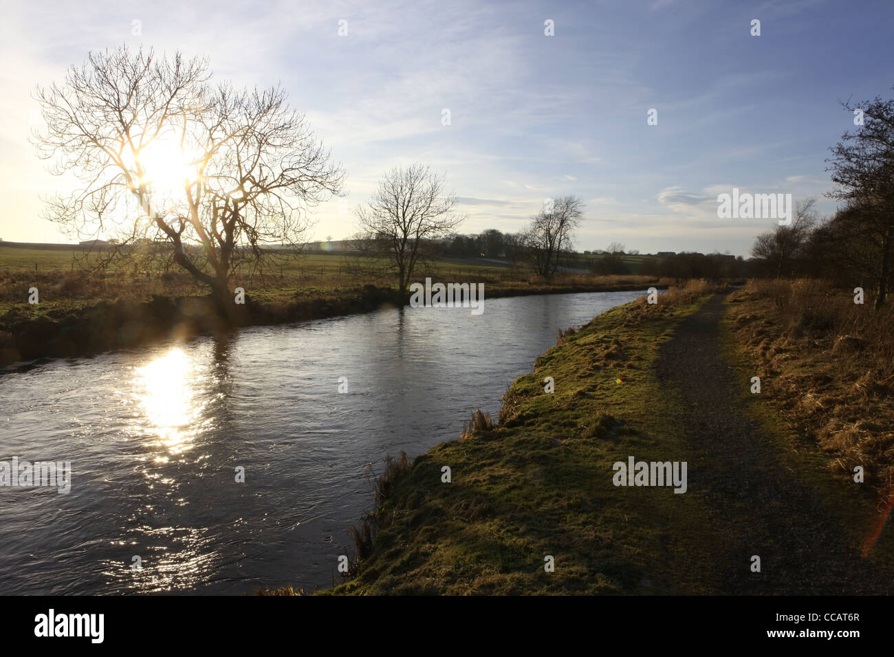 Der Fluss Ythan der durchfließt Ellon, Fyvie, Methlick, endet an der Ythan Mündung bei Newburgh, Aberdeenshire, Schottland, uk Stockfoto