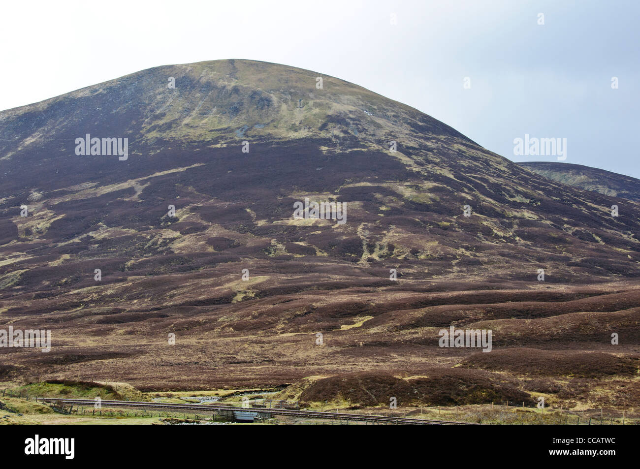 Pass von Drumochter, Straßen- und Rail Pass 452m (1480 Ft), verschneiten im Winter, in der Nähe von Pitlochry, Schottisches Hochland, Grenzen, Schottland Stockfoto