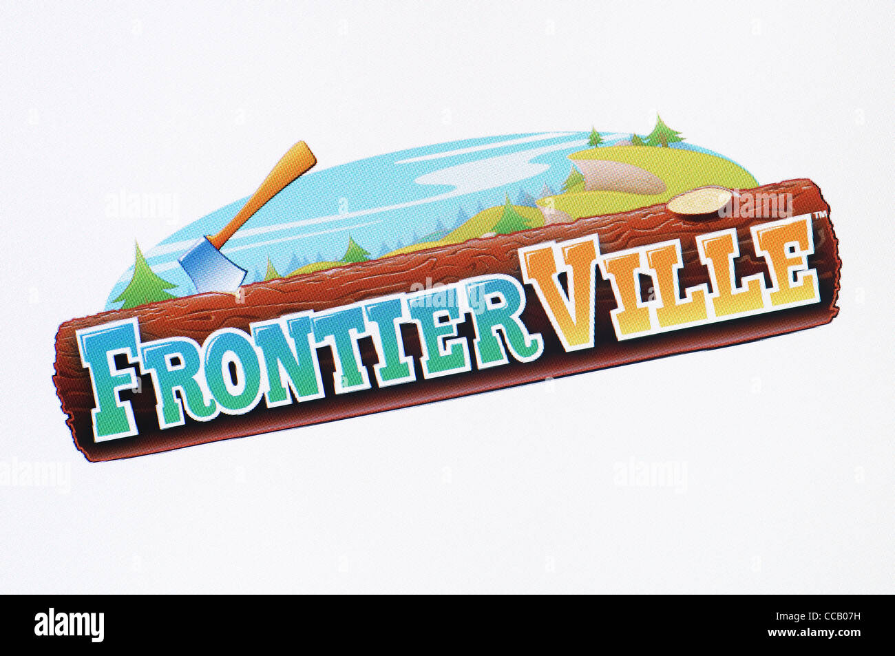 Frontierville Screenshot. Das soziale Netzwerk-Simulationsspiel von Zynga. Auch bekannt als Pioneer Trail. Stockfoto