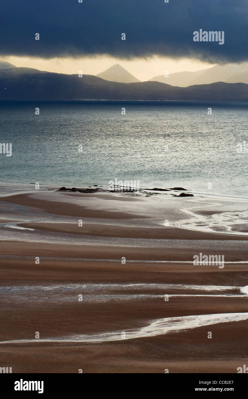 Die Isle Of Skye aus Sand Bay, Applecross, Ross-Shire, Schottland. Stockfoto