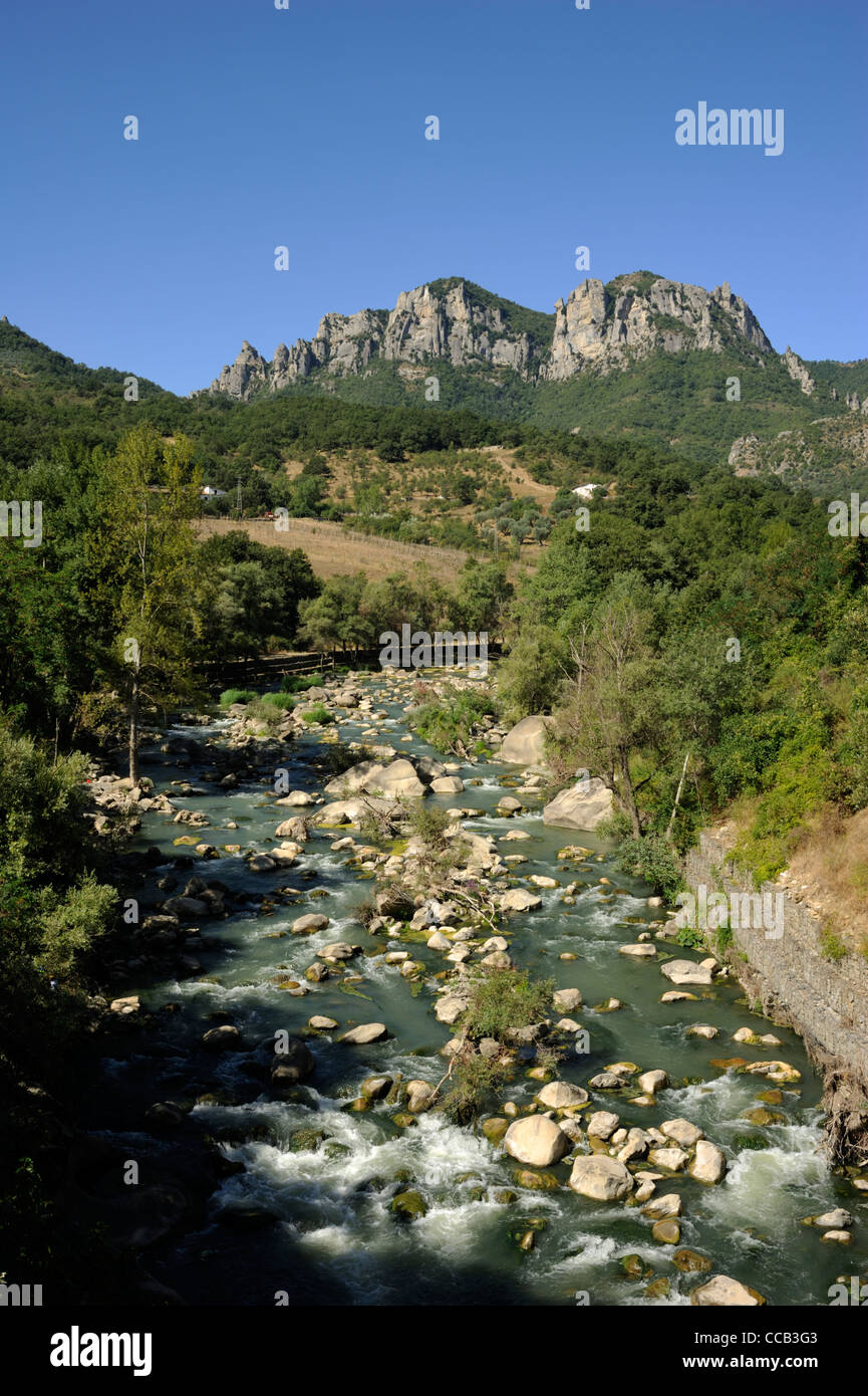Italien, Basilicata, Regionalpark Dolomiti Lucane, Fluss Basento Stockfoto