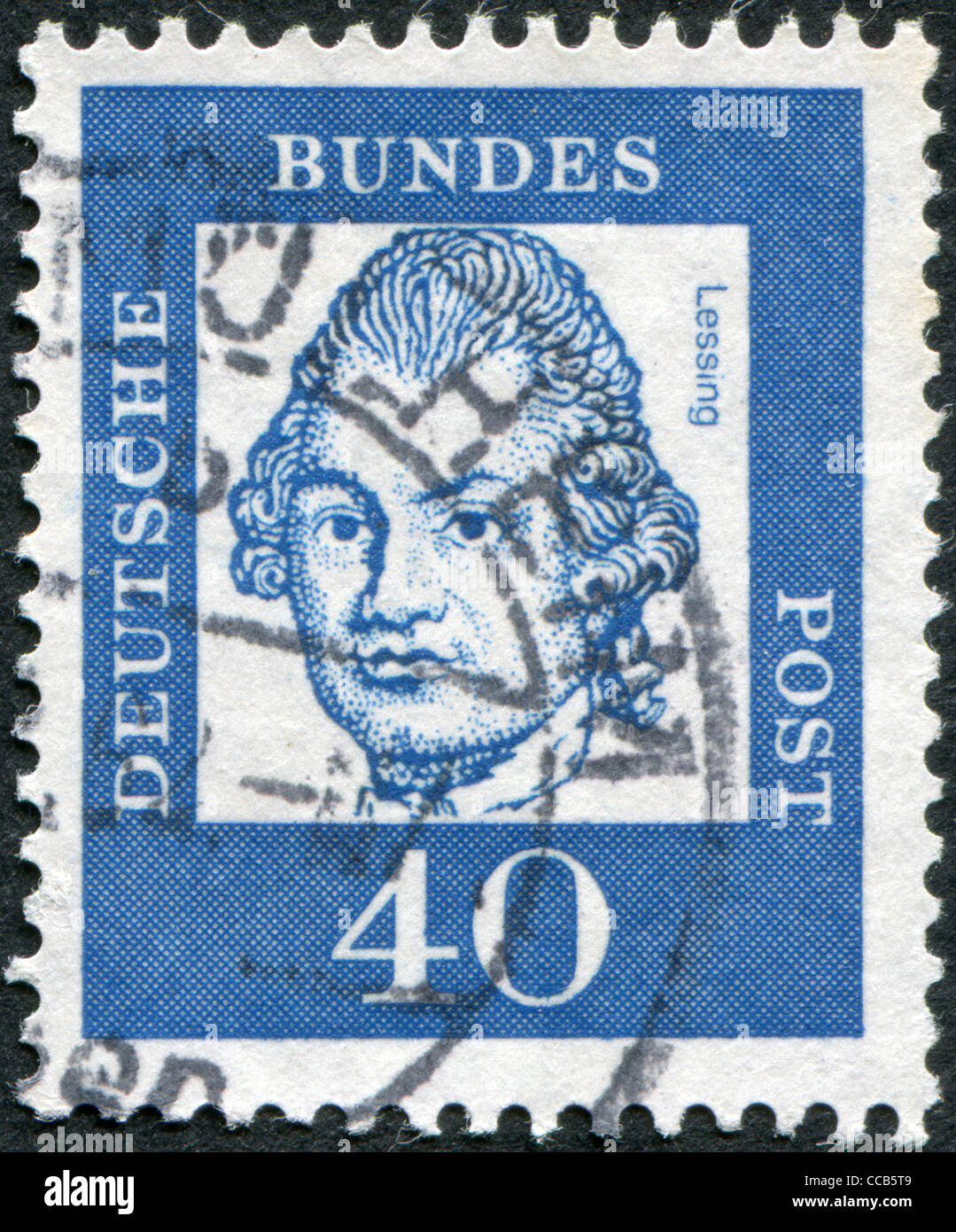 Deutschland - ca. 1961: Eine Briefmarke gedruckt in Deutschland, zeigt Gotthold Ephraim Lessing, ca. 1961 Stockfoto