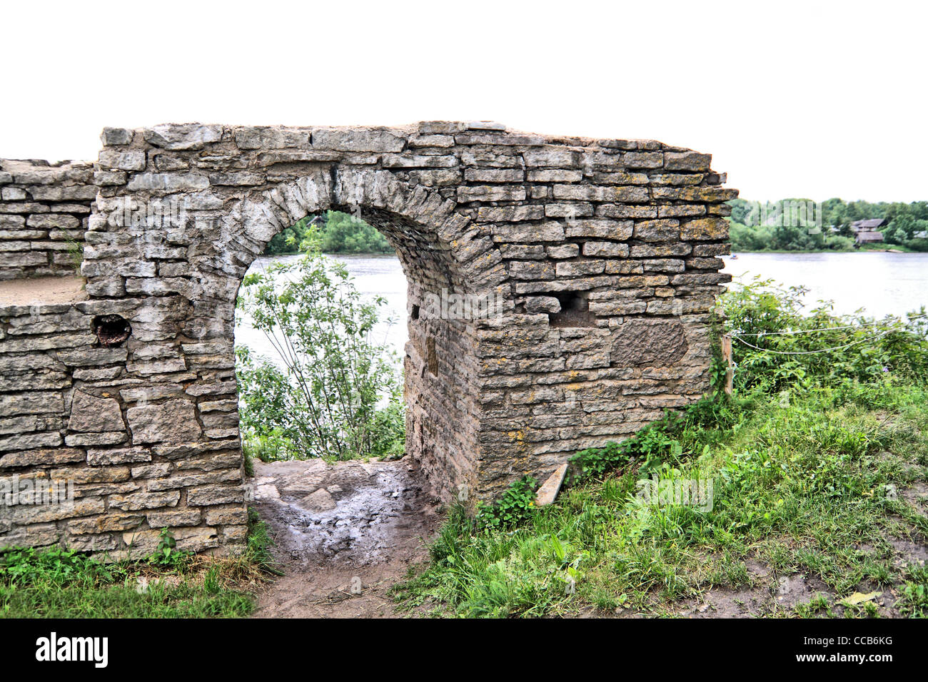 Aging Wehrgang Stockfoto