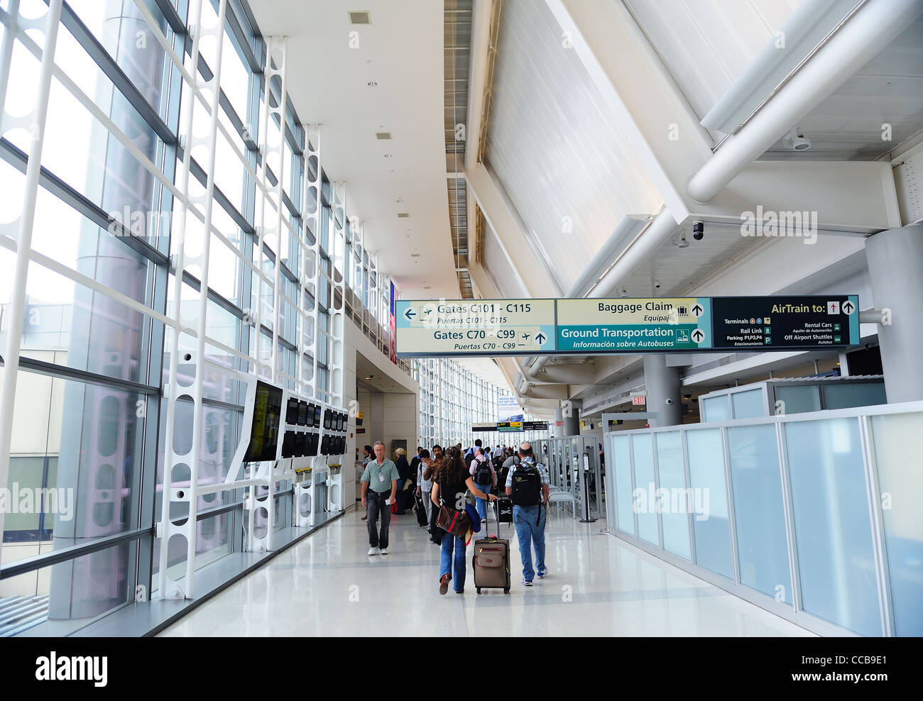 Newark Airport Interieur Stockfoto