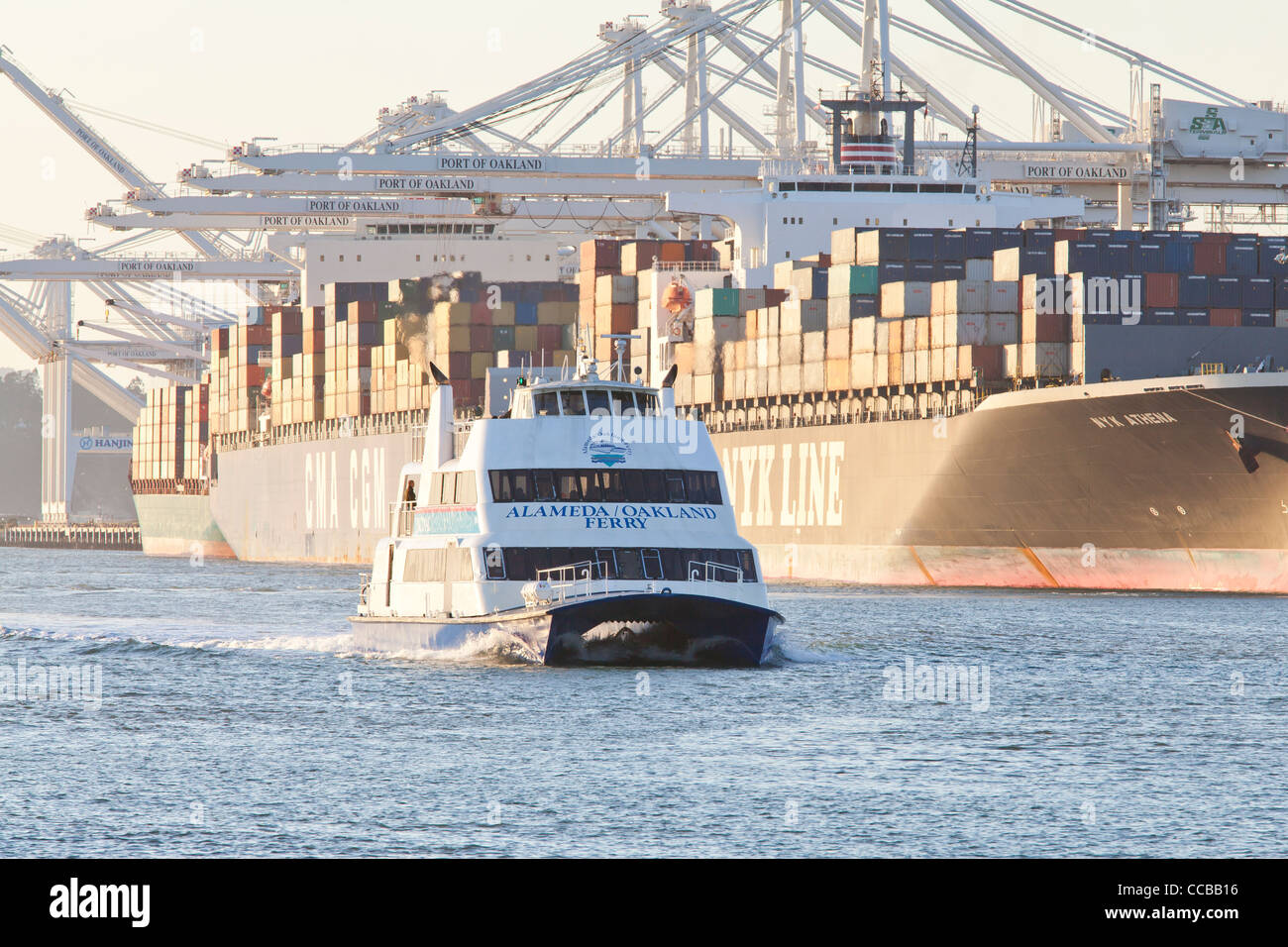 Hafen von Oakland Fähre Stockfoto