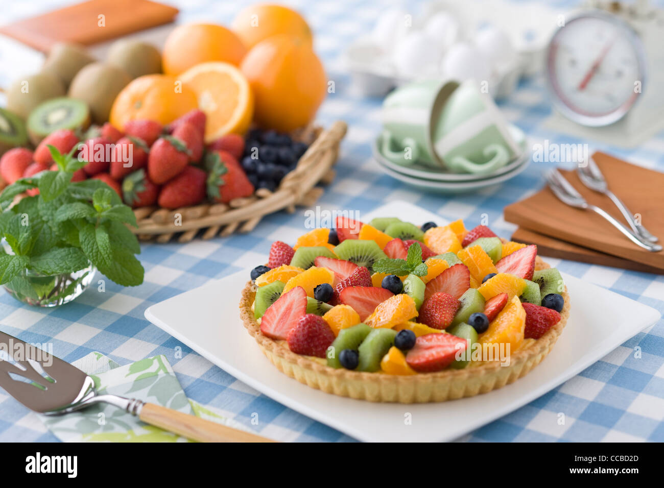 Obst-Torte Stockfoto