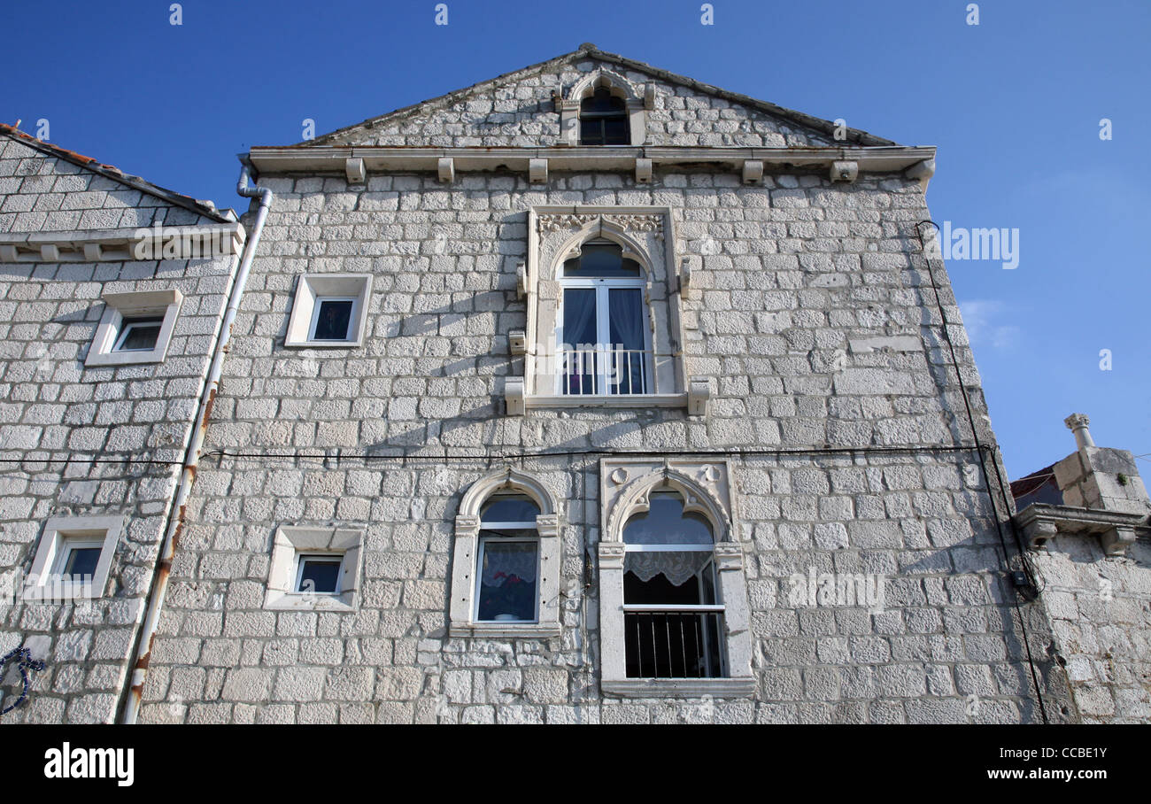 Alte historische Haus in Orebic, Kroatien Stockfoto
