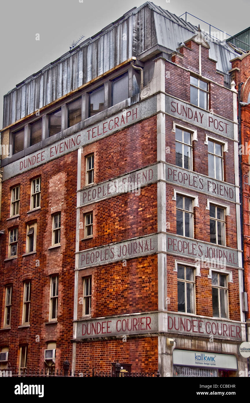 Dundee Kurier Gebäude, dem ehemaligen Sweeney Todd Shop auf 186 Fleet Street, London (UK) Stockfoto