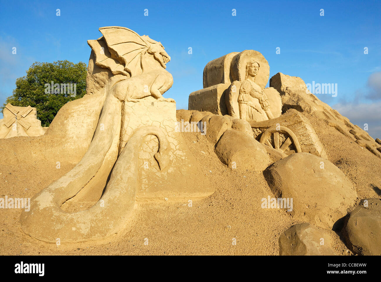 Jährliche Festival der Sandskulpturen, Lappeenranta, South Karelien, Finnland, Skandinavien, Europa Stockfoto