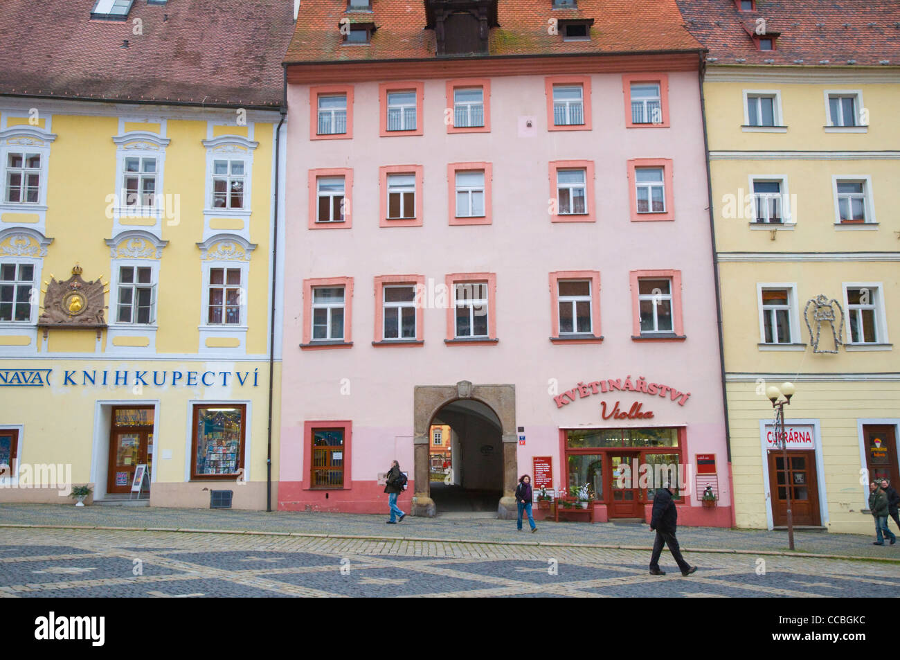 Namesti Krale Jiriho Z Podebrad square Altstadt Cheb (Eger) Westeuropa Böhmen Tschechien Stockfoto