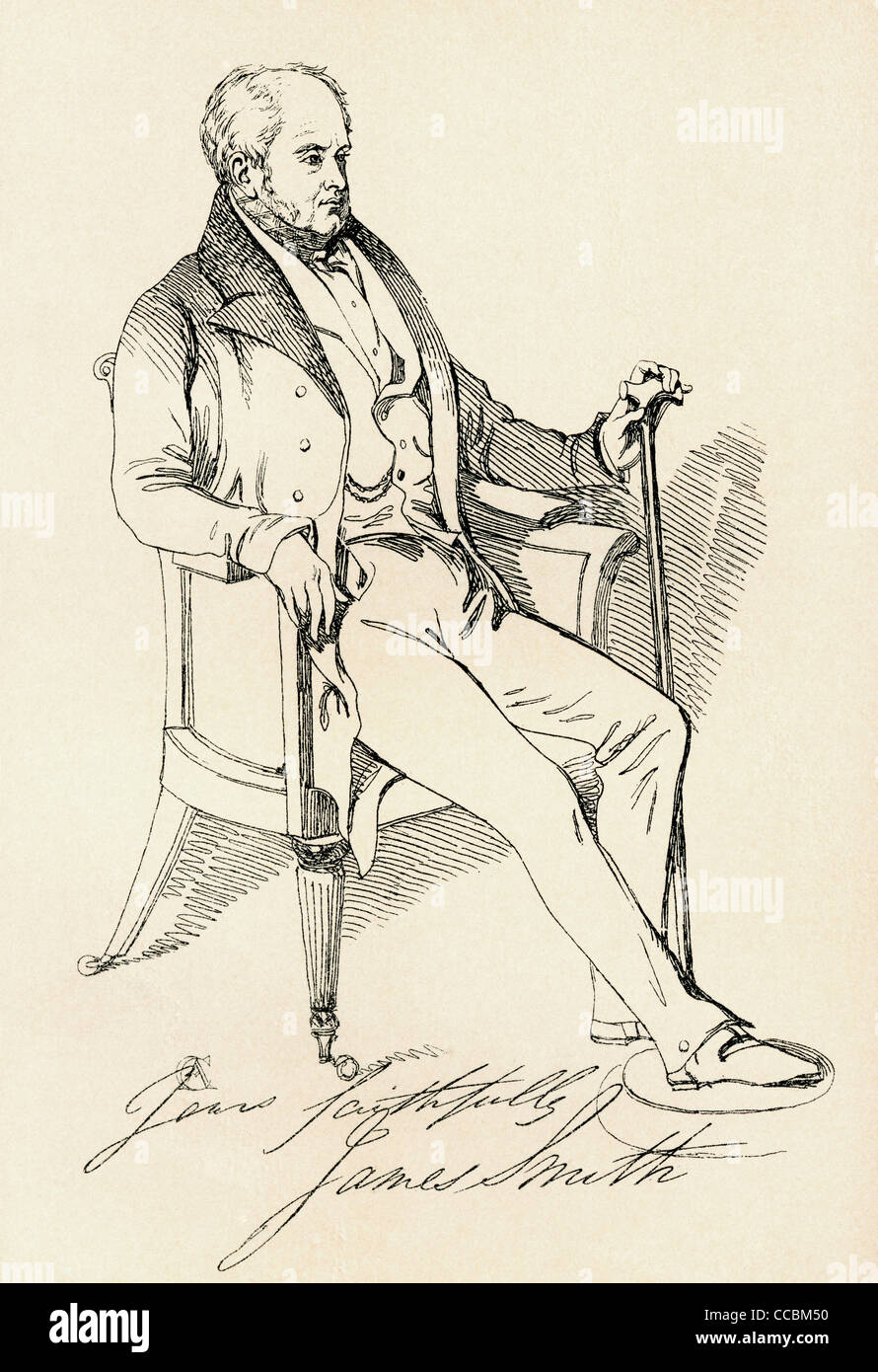 James Smith, 1775-1839. Englischer Schriftsteller. Aus die er Portrait Gallery veröffentlicht 1898. Stockfoto