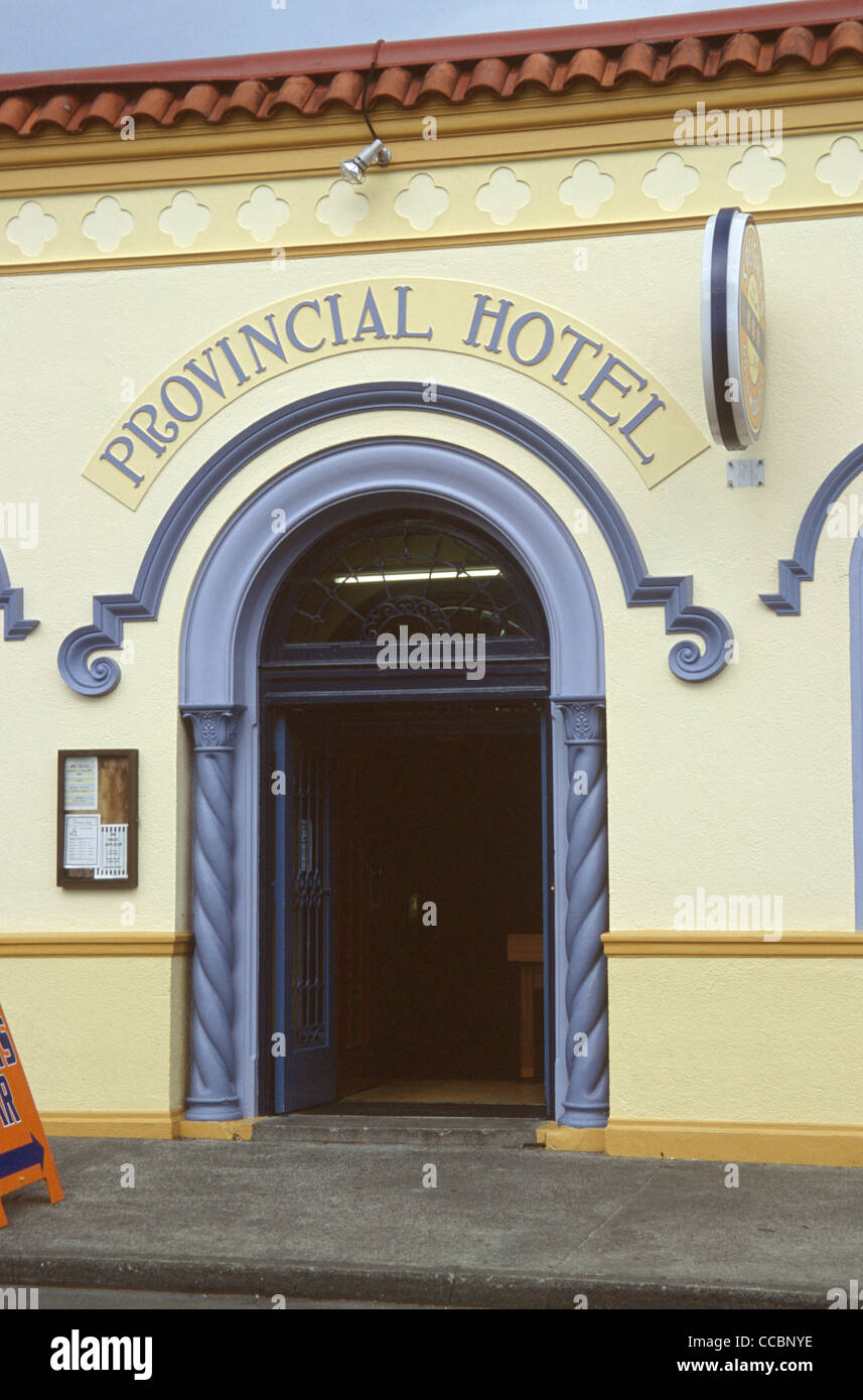 Neuseeland-Napier-Spanish Mission Stil Gebäude provinziellen Hotel Stockfoto