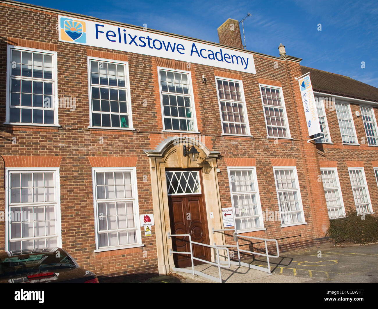 Felixstowe Akademie Schule, Felixstowe, Suffolk, England Stockfoto