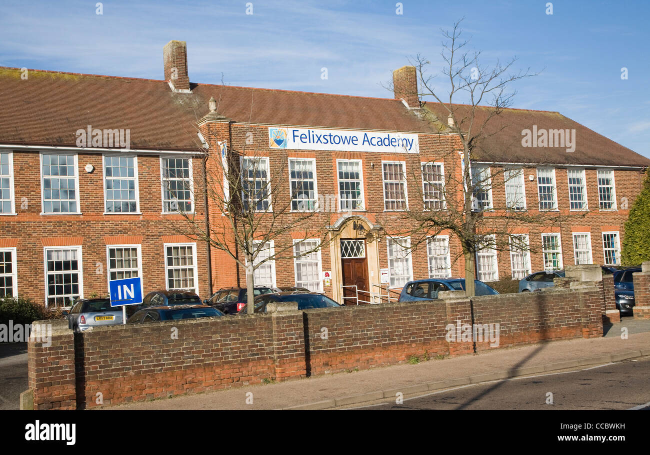 Felixstowe Akademie Schule, Felixstowe, Suffolk, England Stockfoto