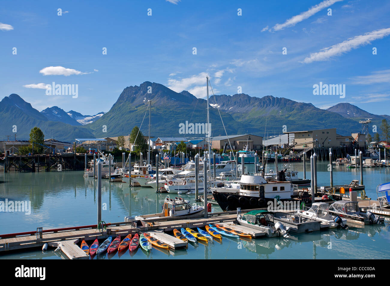 Hafen von Valdez. Alaska. USA Stockfoto
