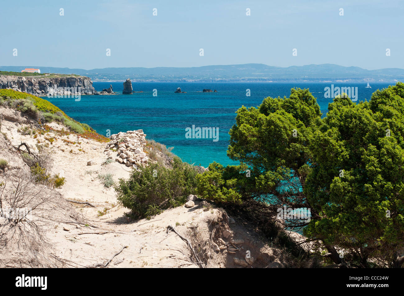 Geniò Strand, Carloforte, Insel St. Pietro, Sulcis Iglesiente, Carbonia Iglesias, Sardinien, Italien, Europa Stockfoto