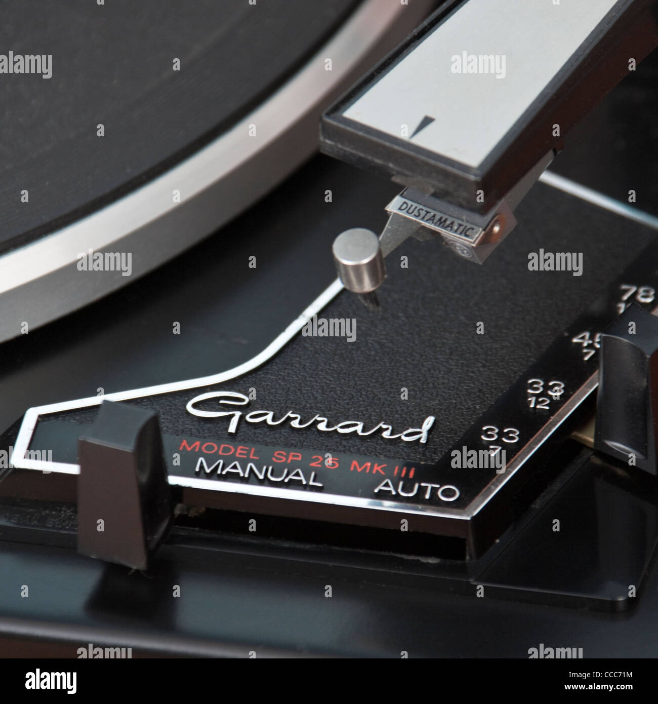 Vintage Garrard SP 25 MK III Plattenspieler Stockfoto