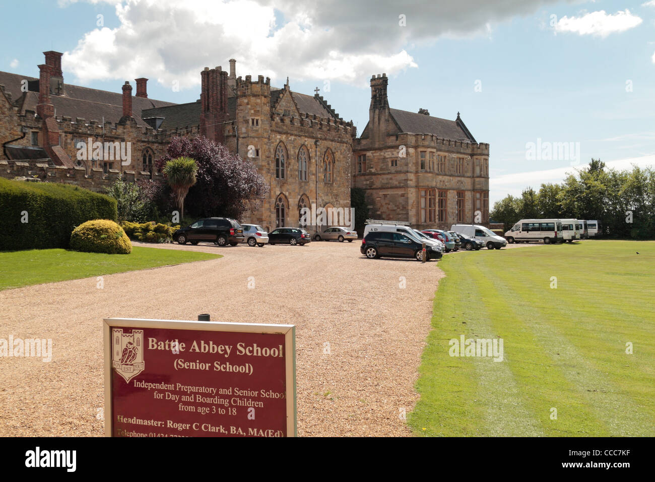 Der Battle Abbey School in Battle, East Sussex, England. Stockfoto