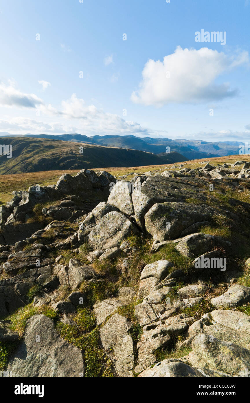 Gipfel des "High Street" in den Hügeln von Cumbria Stockfoto