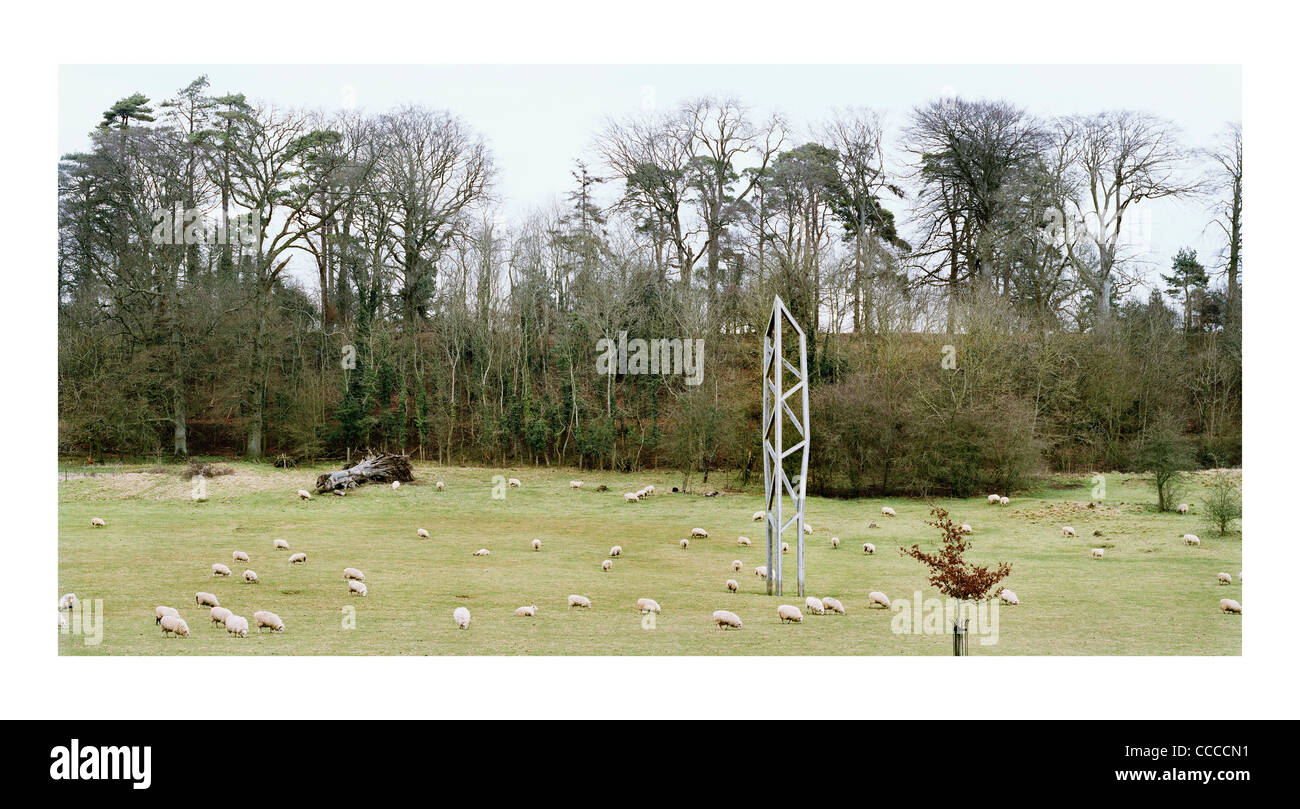 Obelisk Burg Carey Vereinigtes Königreich Peter Smithson 2002 Stockfoto