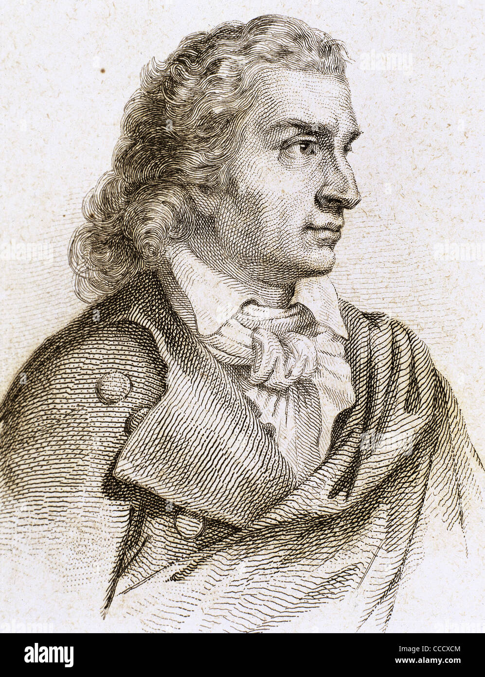 Friedrich Schiller (1759-1805). Deutscher Dichter, Philosoph, Historiker und Dramatiker. Gravur. Stockfoto