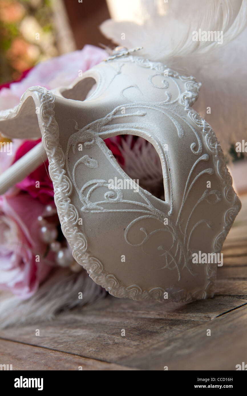 Venezianische Hochzeit Maske Stockfoto