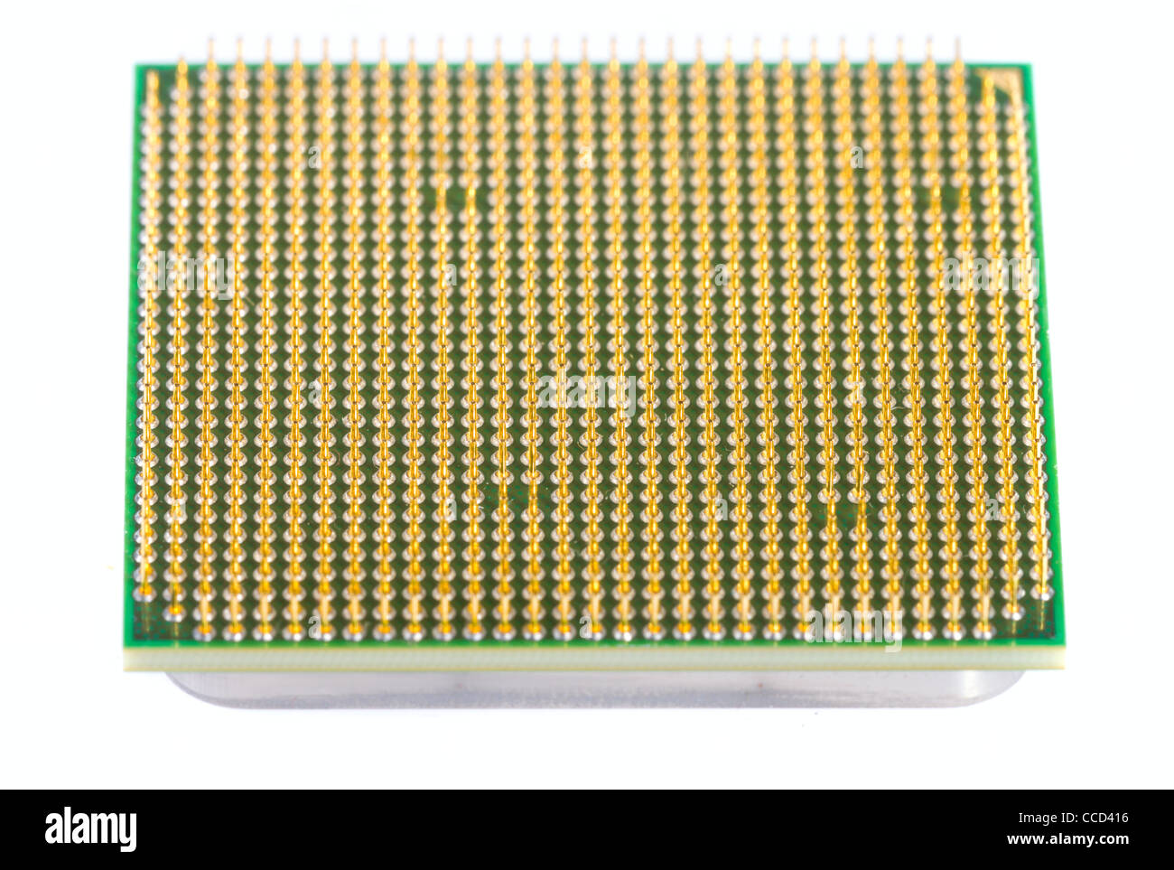 Computer-Prozessor, Foto auf dem weißen Hintergrund Stockfoto