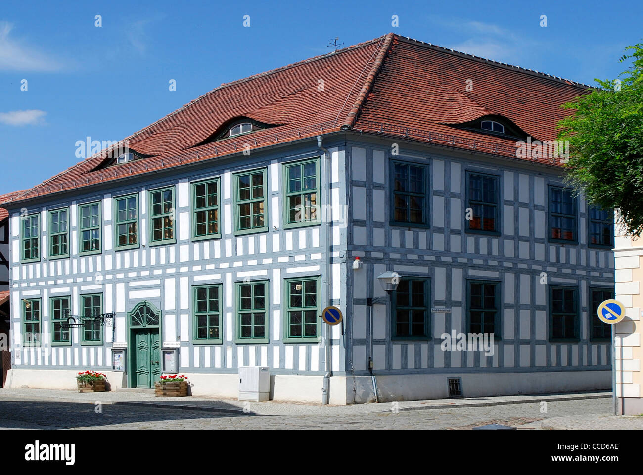 Museum der lokalen Geschichte und Kultur der Stadt Dahme in der Mark Brandenburg. Stockfoto