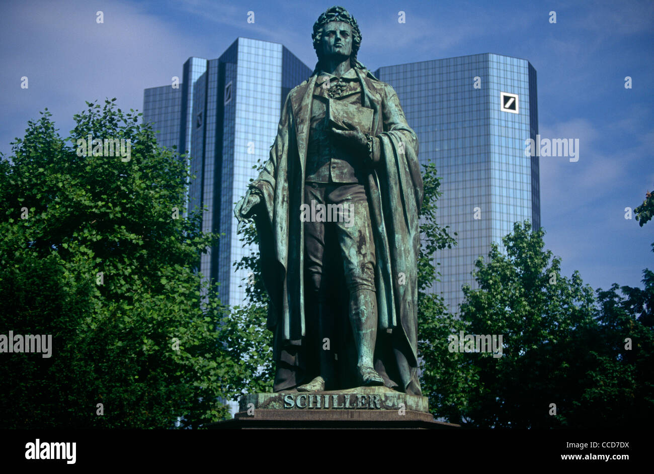 Statue von Johann Christoph Friedrich von Schiller (1759-1805), deutscher Dichter, Philosoph, Historiker und Dramatiker. Stockfoto