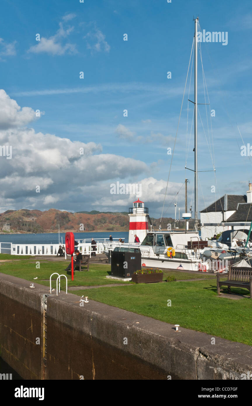 Meer-Lock am Crinan Canal & Loch Crinan Crinan Argyll & Bute Schottland Stockfoto