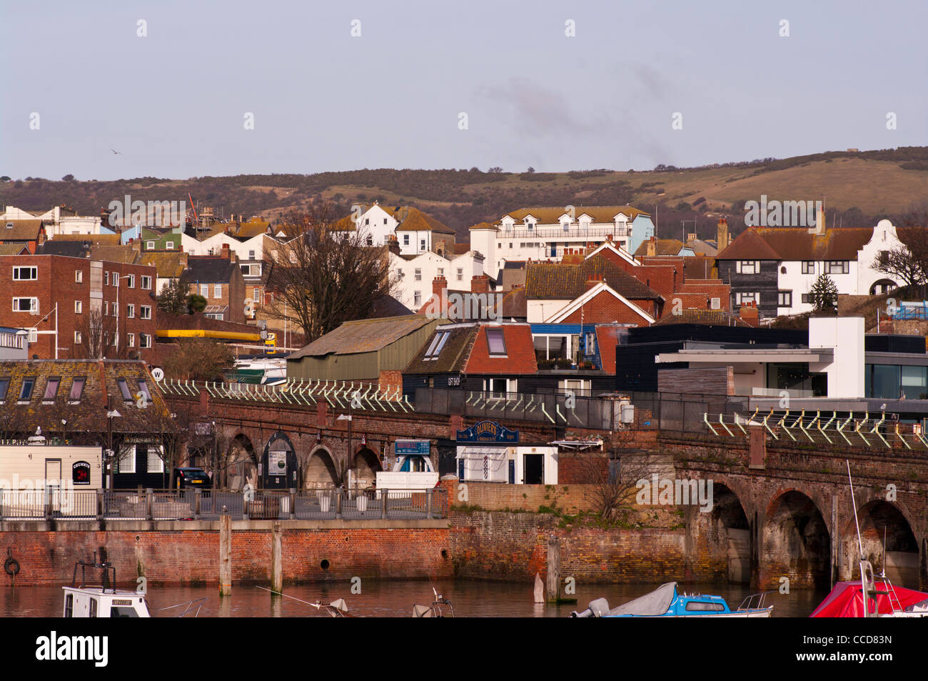 Die Küsten Stadt Folkestone Kent UK Städte Stockfoto