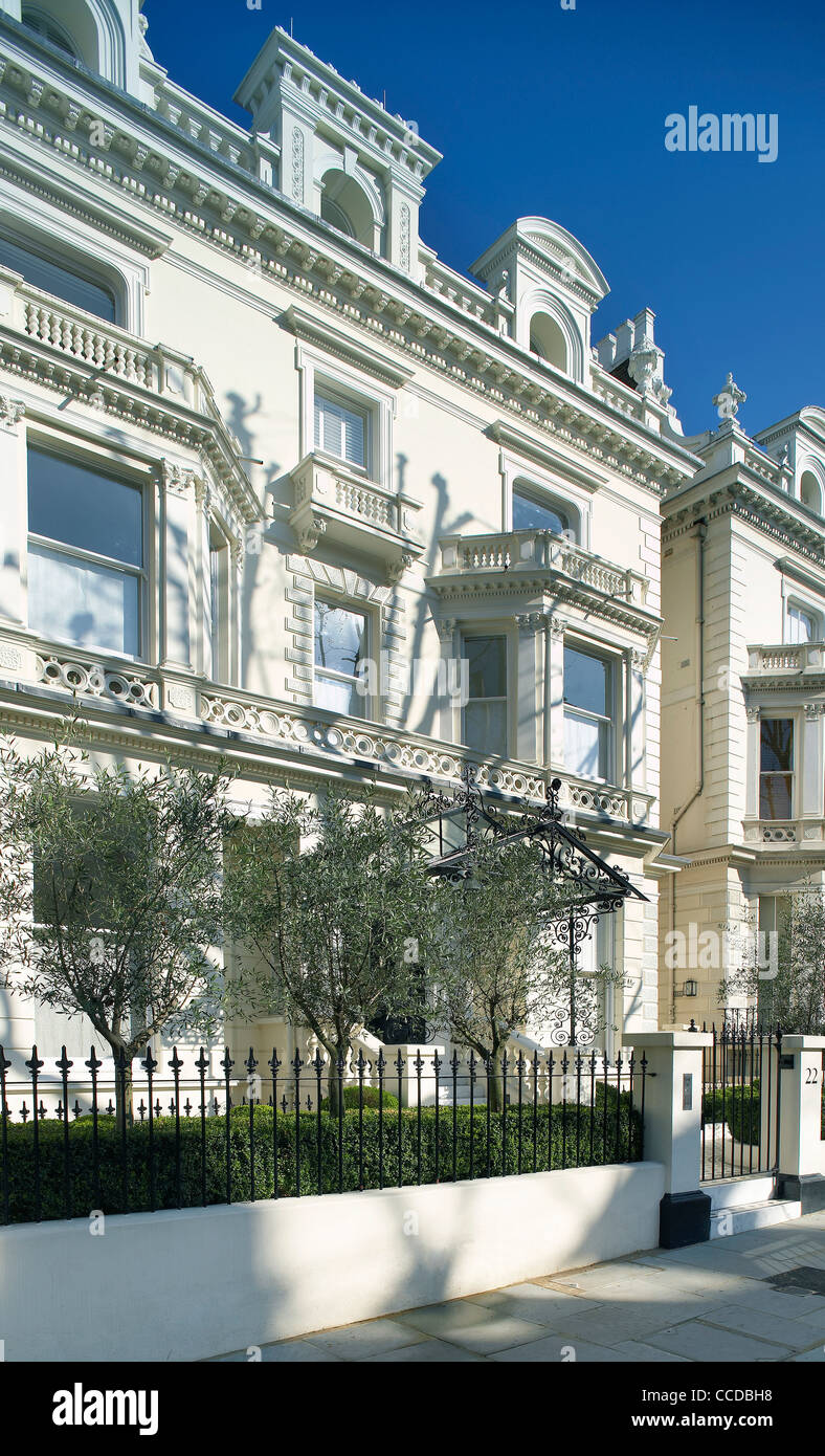 PRIVATE HAUS NOTTING HILL, VOR DEM HAUS VON DER STRAßE Stockfoto