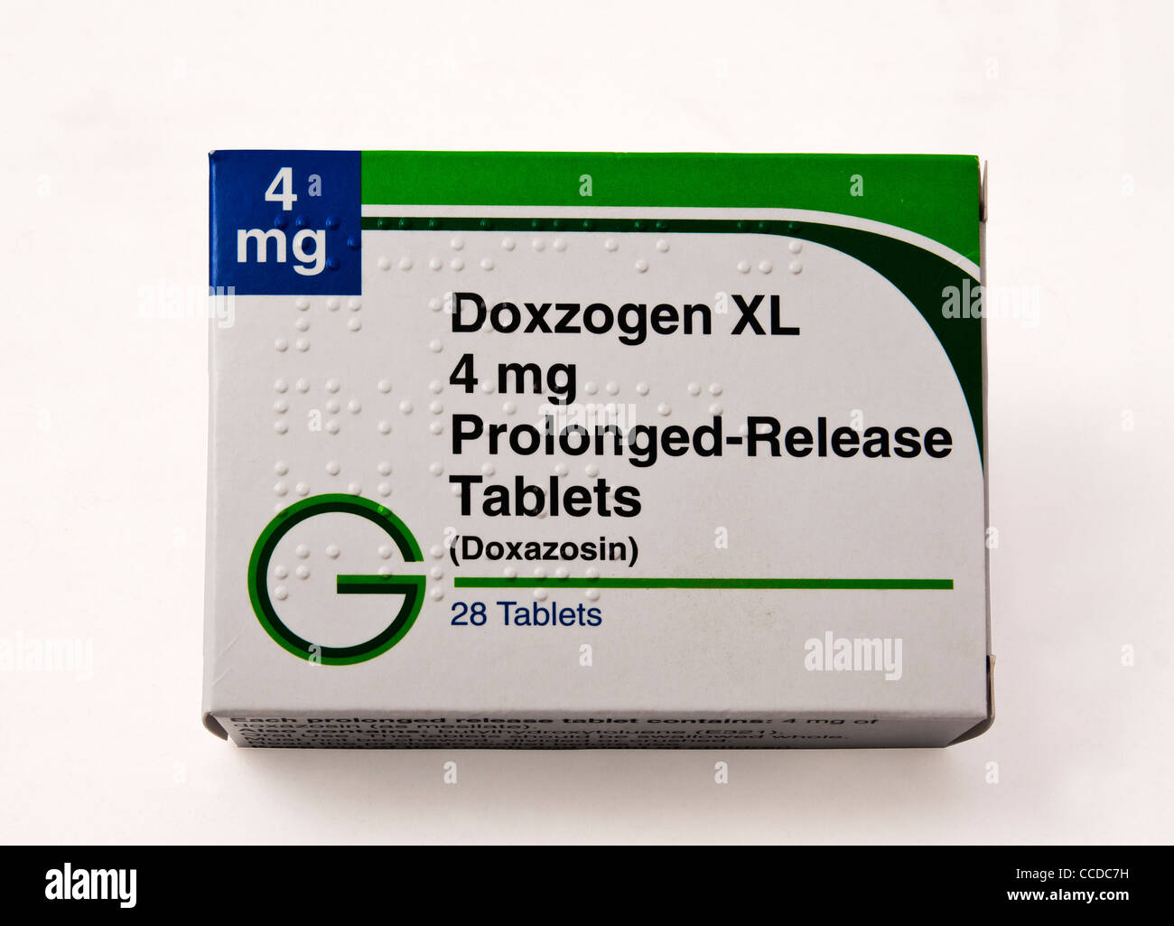 Ein Paket von Doxzogen XL (Doxazosin) Stockfoto