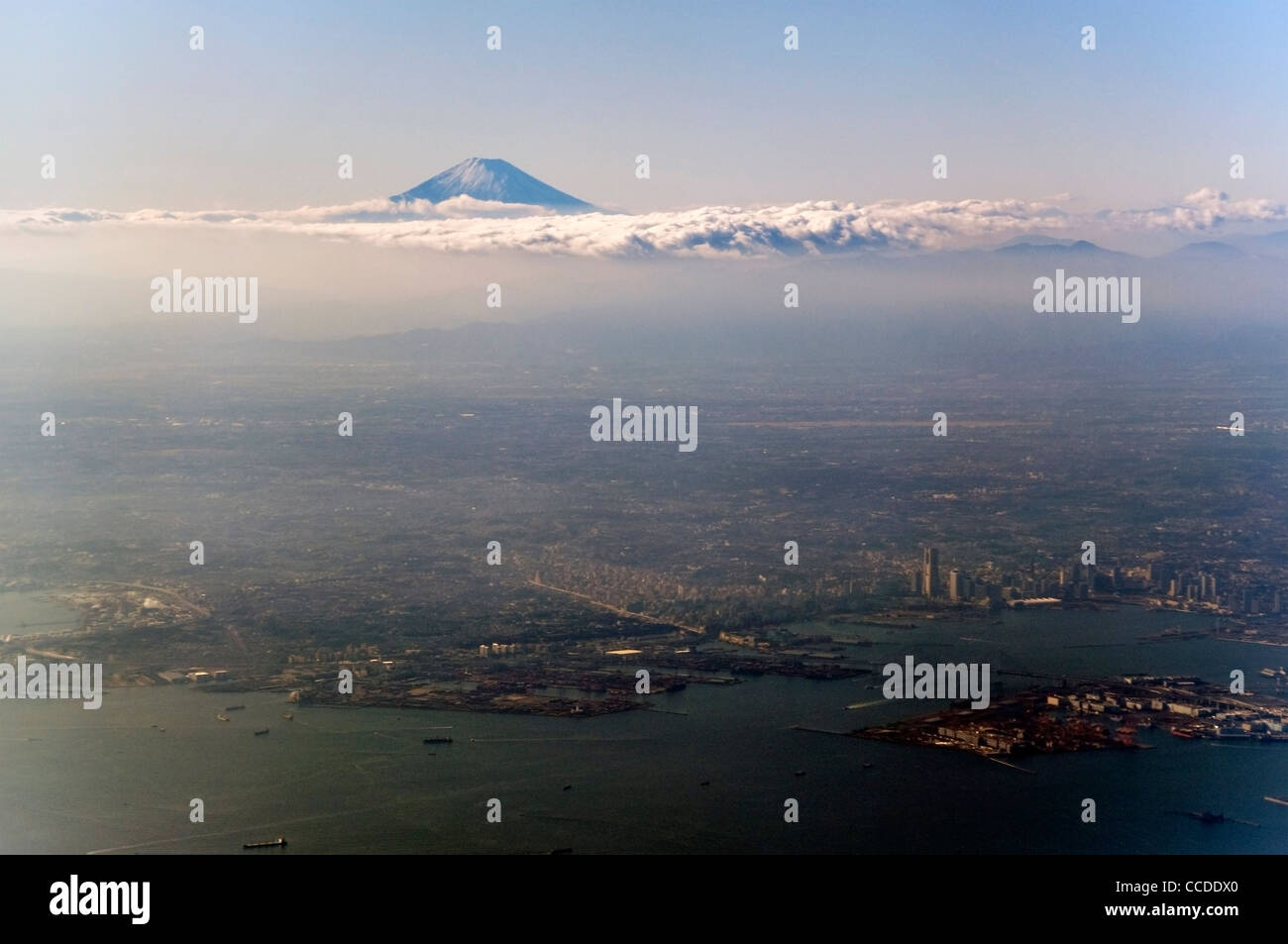 Atemberaubenden Blick auf Tokyo mit Mount Fuji im Hintergrund Stockfoto