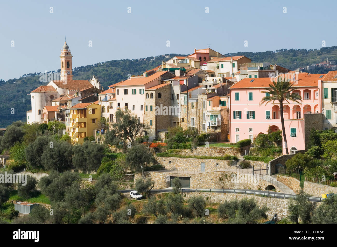 Das malerische italienische Dorf Civezza, Ligurien. Stockfoto